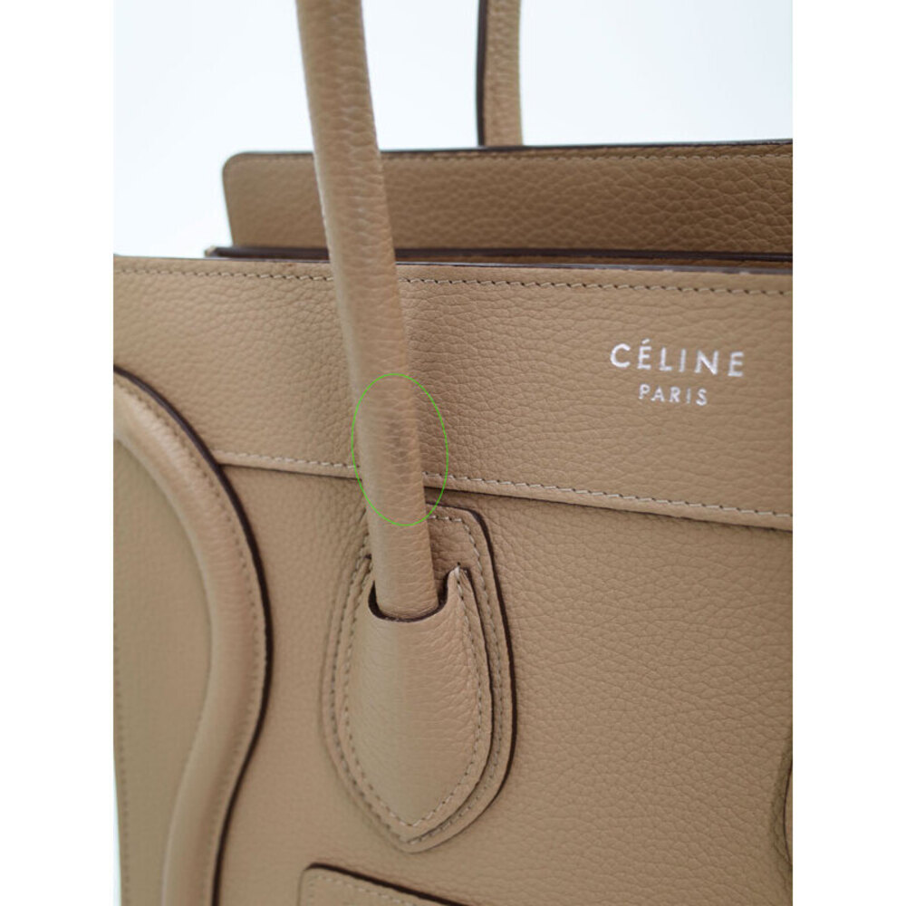 Celine Shopper Tote Shoulder Leather Calfskin Handbag - Picture 4 of 9